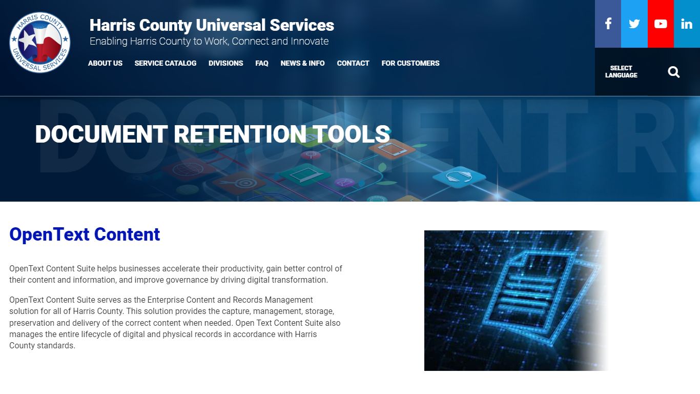 Document Retention Tools - Harris County, Texas